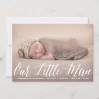 Vårt lilla manschettfoto Birth-meddelande