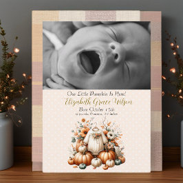 Vårt lilla Pumpkin Photo Julkort