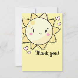 Vårt lilla solskensflickors tackkort tack kort