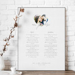 Vårt löfte Newlyweds Bröllop ger hjärtfoto Canvastryck<br><div class="desc">Newlyweds Och fru bröllopsdag, vårt löfte ger oss kanvastrycket att alltid minnas er speciella dag och ert kärlek och lova varandra. Det här elegant bröllop-kanvastrycket med nyckelordet keepsaki har en minimal fotolayout med "Vårt löfte" som visas i elegant handskriven stil-typografi. Anpassa med namn, bröllop-datum och löften om ett speciellt bröllop-minne....</div>
