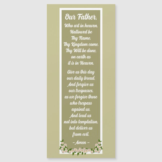 Vårt magnetkort i Far Prayer Matthew 6:9-13 (Framsida)