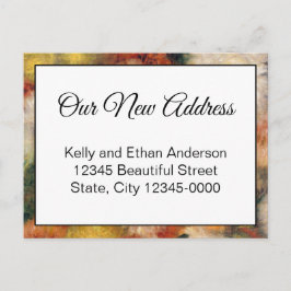 Vårt meddelande om Flytta av Ny adress Blommigt Vykort