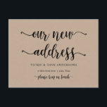 Vårt nya Adress, Flytta Announcement, Kraft Vykort<br><div class="desc">Denna moderna,  roliga utformning av ett nytt hem,  flytta-meddelande,  byte av vykort för adress (med kort,  vårt nya hem). Det är perfekten att meddela dina vänner och din familj,  som du har flyttat. Svart och strålande kraftbakgrund. #TeeshaDerrick</div>