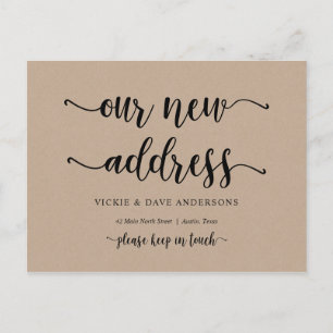 Vårt nya Adress, Flytta Announcement, Kraft Vykort