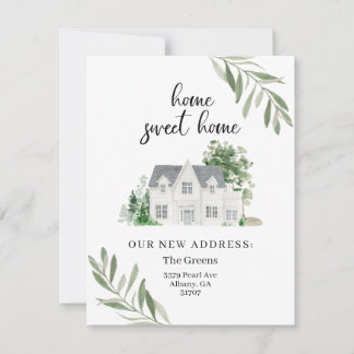 Vårt nya adress flytta-meddelande anteckningskort
