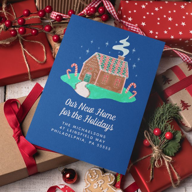 Vårt nya hem för Helgdagarna | Gingerbröd Helg Vykort (Skapare uppladdad)
