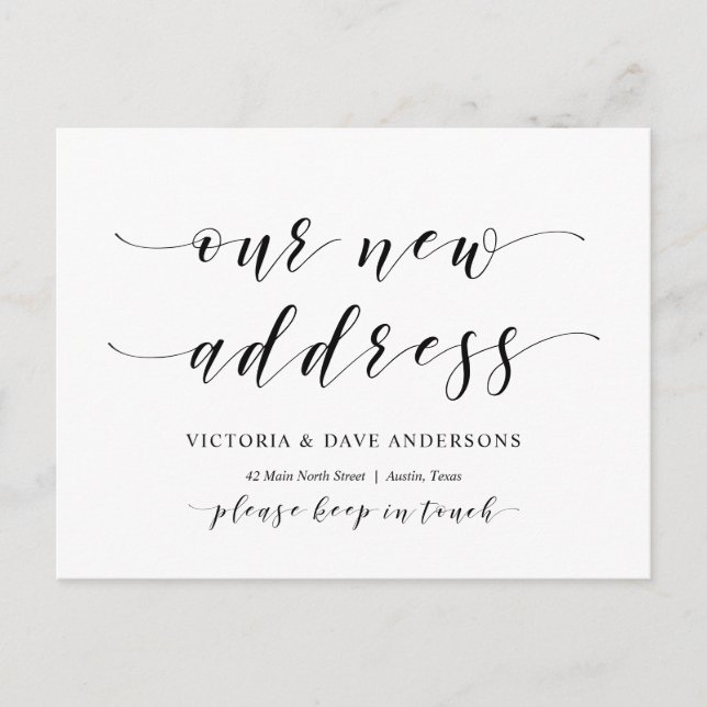 Vårt nya hus Adress, Flytta annons Vykort (Framsida)