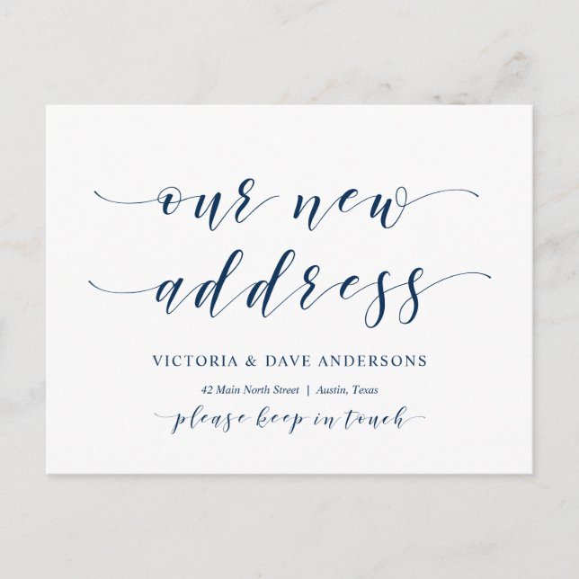 Vårt nya hus Adress, Flytta annons Vykort (Framsida)