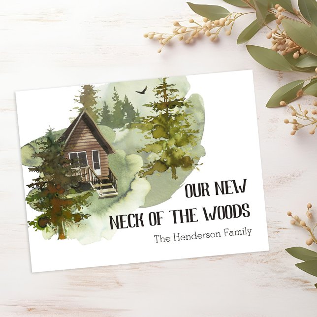 Vårt nya Nacke i Skogen Flytta-meddelande Meddelande Vykort (Skapare uppladdad)
