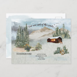 Vårt nya Nacke i Skogen Hjort-meddelande om Flytta Vykort