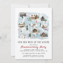 Vårt nya Nacke i Skogen Houseworkteknik Party Inbjudningar