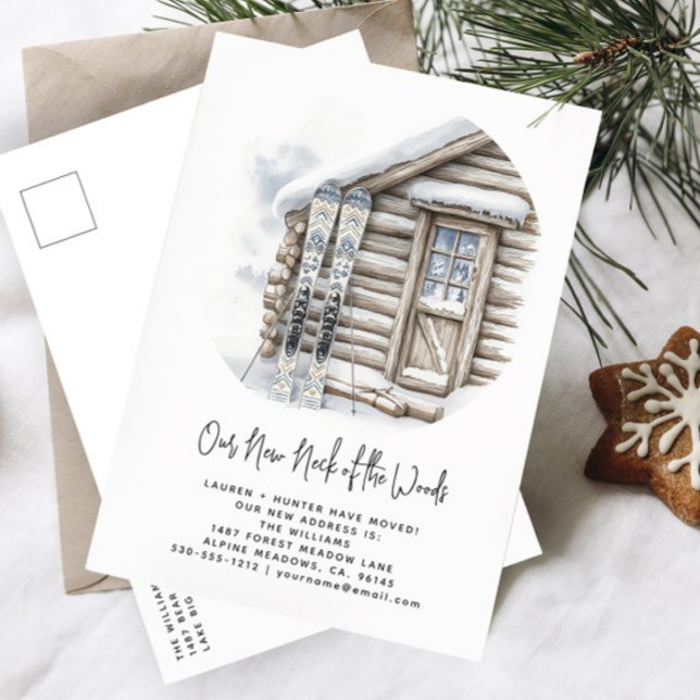 Vårt nya Nacke i Skogen Vi har flyttat Helgdag Meddelande Vykort (Skapare uppladdad)