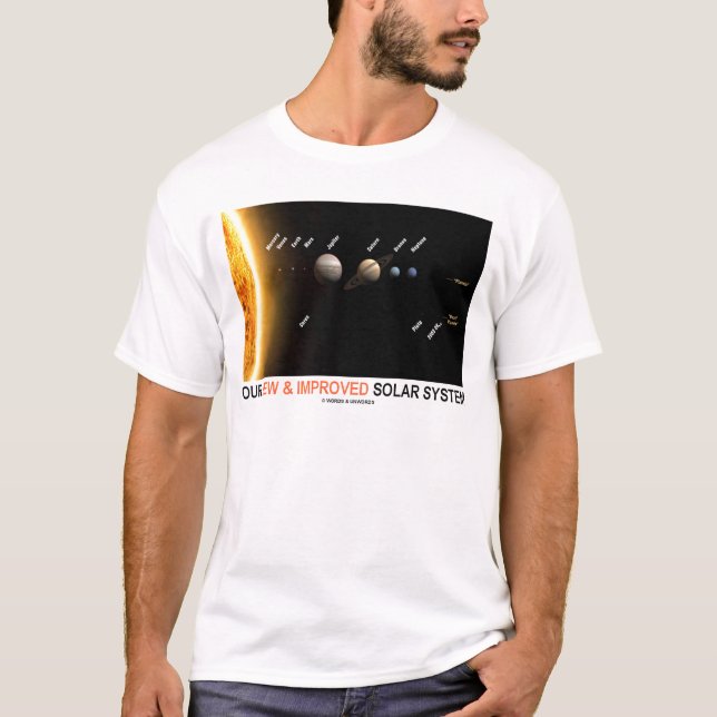 Vårt nya och förbättrade sol- system (den tee shirt (Framsida)