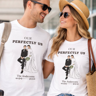 Vårt perfekt oss - Moderna brud- och brudgumsmatch T Shirt