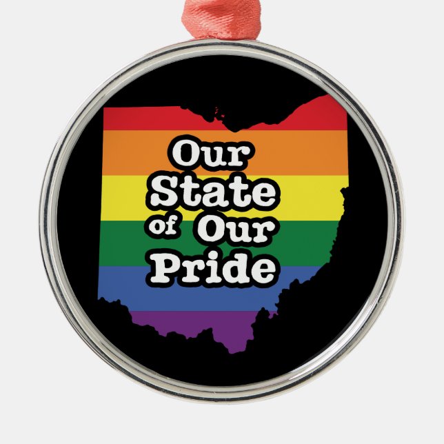 Vårt Pride | Ohio Julgransprydnad Metall (Framsidan)