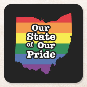Vårt Pride  Ohio Underlägg Papper Kvadrat