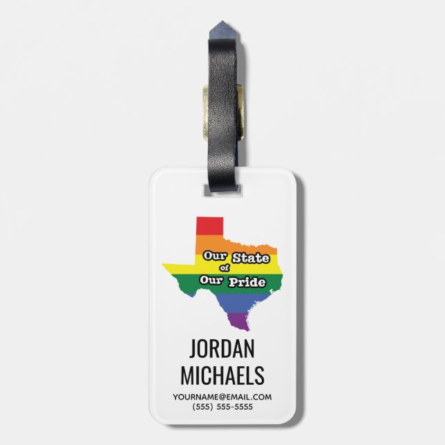 Vårt Pride| Texas Bagagebricka (Baksidan Lodrät)