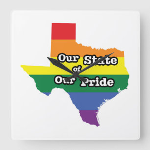 Vårt Pride   Texas Fyrkantig Klocka