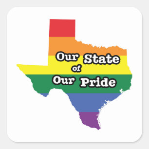 Vårt Pride  Texas Fyrkantigt Klistermärke