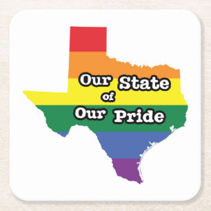 Vårt Pride Texas Underlägg Papper Kvadrat