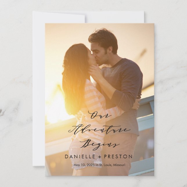 Vårt redigerbara Färg i Äventyr sparar datumkortet Tack Kort (Framsida)