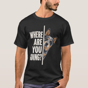 Vart ska du blå hällare hund t shirt