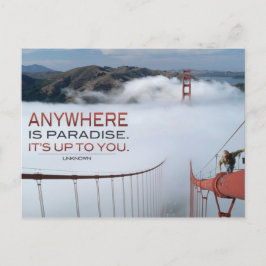 Vart som helst: Paradise Inspirational Postcard Vykort