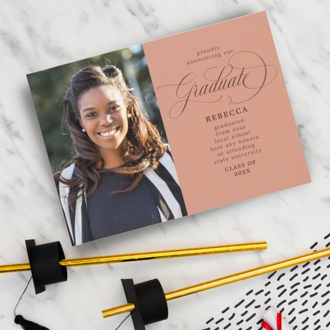 Vårt Student Classic Script Rust Photo Studenten Meddelande (Skapare uppladdad)