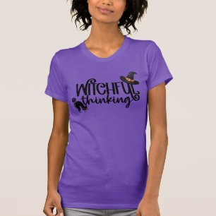 Vårt tänkande Hat & Cat Halloween Cotton T Shirt