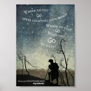 Vart tar du vägen? Arthur Rackham illustration Poster