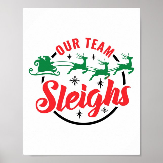 Vårt team har julfamiljen Pajama Julafton Holi Poster (Framsidan)