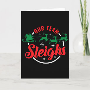 Vårt team kör jul familj pyjamas jul firande kort