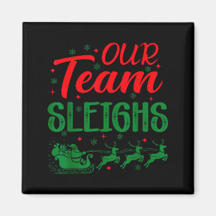 Vårt Team Sleighs Roliga Jul Arbets Team Semester Magnet