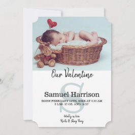 Vårt tillkännagivande från Valentine Februari Baby Meddelande