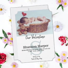 Vårt tillkännagivande från Valentine Februari Baby Meddelande