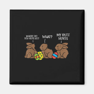 Vart tog ni er att choklera Bunny Funny Påsk? Magnet