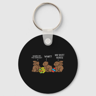Vart tog ni er att choklera Bunny Funny Påsk? Nyckelring