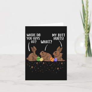 Vart tog ni er? Gå bra, choklad Bunny Påsk? Kort