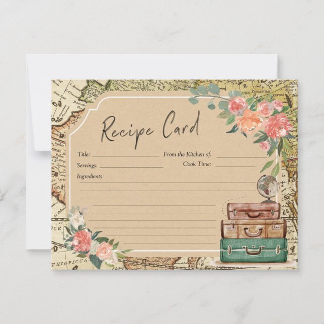 Vårt Underbarare Äventyr-receptkort Inbjudningar (Framsida)