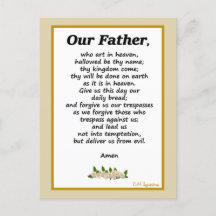 Vårt vykort i Far Prayer Matthew 6:9-13