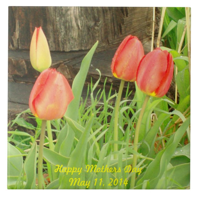 Vårtid 2 Mors dag-plattan Kakelplatta (Framsidan)