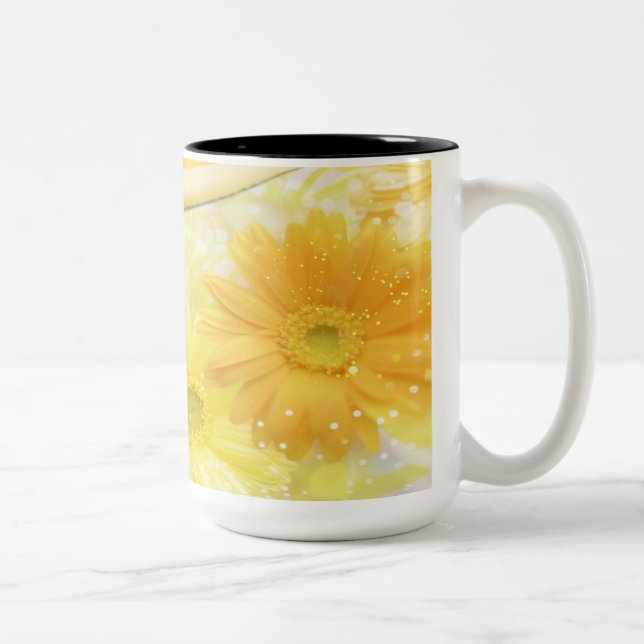 Vårtid Daisy Blommigt Kaffe Mugg (Höger)