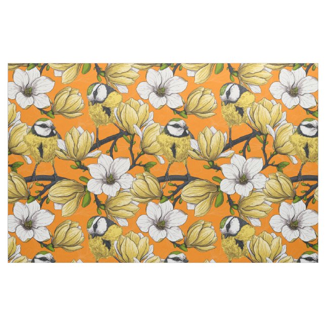 Vårtid i gult tyg (Fat Quarter)