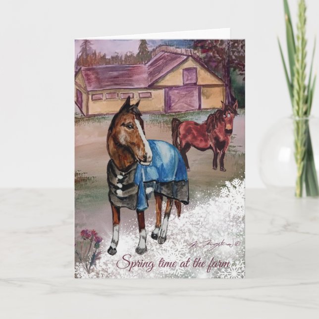 Vårtid på gården sex inbjudan (Framsida)