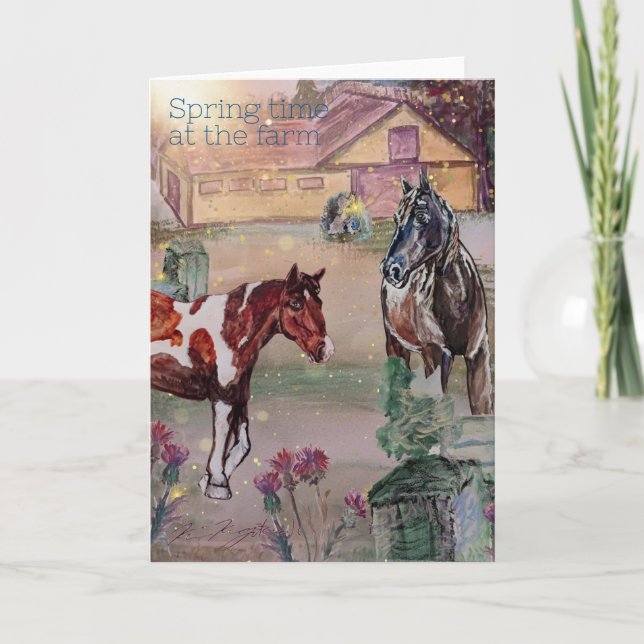 Vårtid på gården sju inbjudan (Framsida)