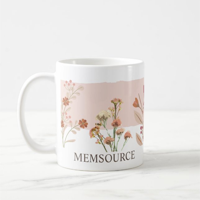 Vårtid utan Personlig Namn Tea Kaffemugg (Vänster)