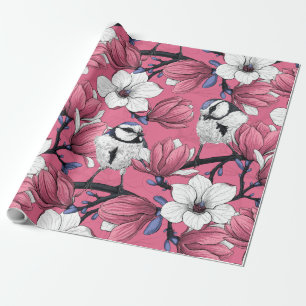 Vårtid vid rosa presentpapper