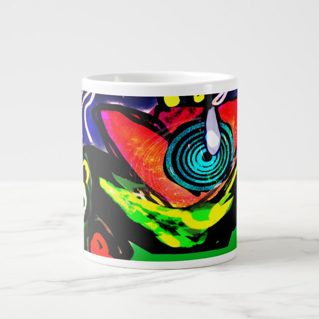 Vårtidblomma och vårgroda jumbo mugg (Framsidan)