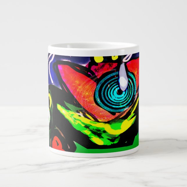 Vårtidblomma och vårgroda jumbo mugg (Framsidan)