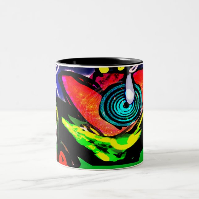 Vårtidblomma och vårgroda Två-Tonad mugg (Center)